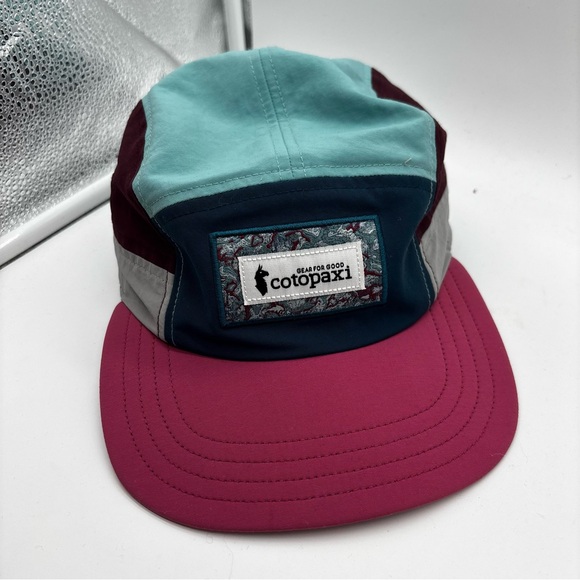 cotopaxi Accessories - Cotopaxi Hat Cap Strap Back Color Block 5 Panel Unisex Pink Teal Purple
